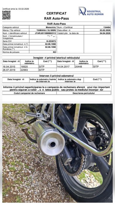 Motocicleta Yamaha XJ600 Diversion 4BR 1998