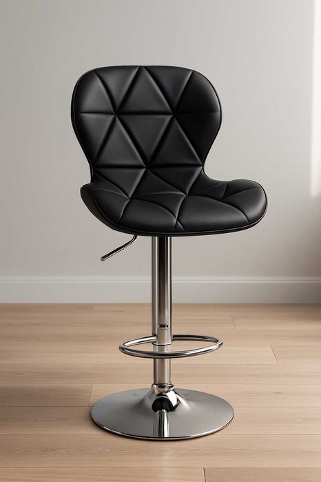 Барный стул из эко-кожи с регулировкой высоты 60–80 см