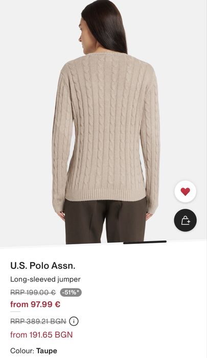 Пуловер с кашмир Us. Polo Assn.