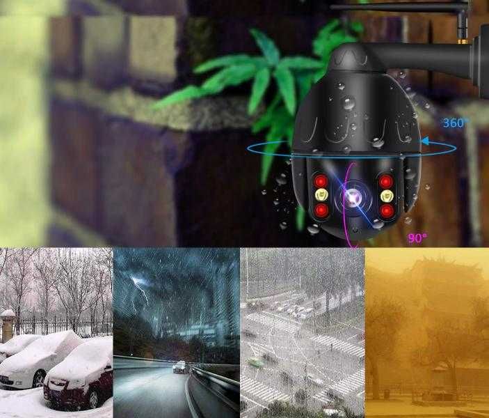 8.3M PTZ Камера Zoom WiFi Бебефон Видеодомофон Интерком СензорДвижение