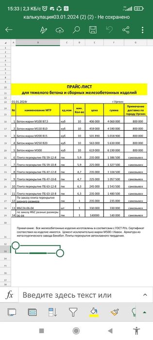 ЖБИ плиты перекрытия и готовы бетон beton plita, tayyor betonlar bor