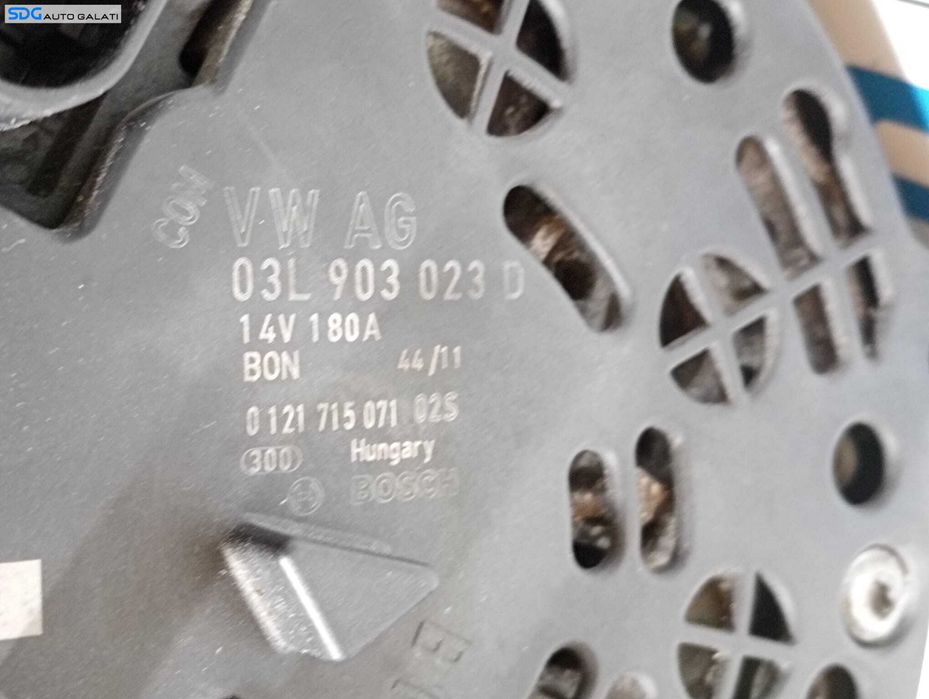 Alternator 180A Volkswagen Passat CC 2.0 TDI 2008 - 2012 Cod 03L903023D 0986081890 0125811028 [M6344]