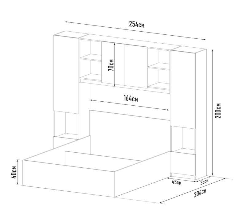 Спален комплект Лора