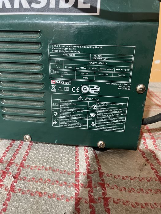 Vand aparat de sudura parkside cadou masca