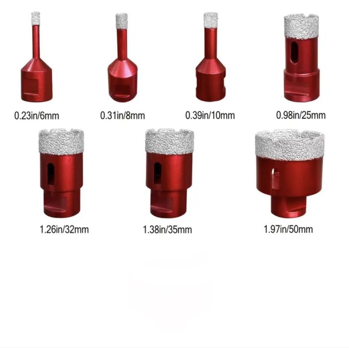 Комплект 16бр Диамантени Боркорони / Свредла за Плочки,Мрамор и Гранит