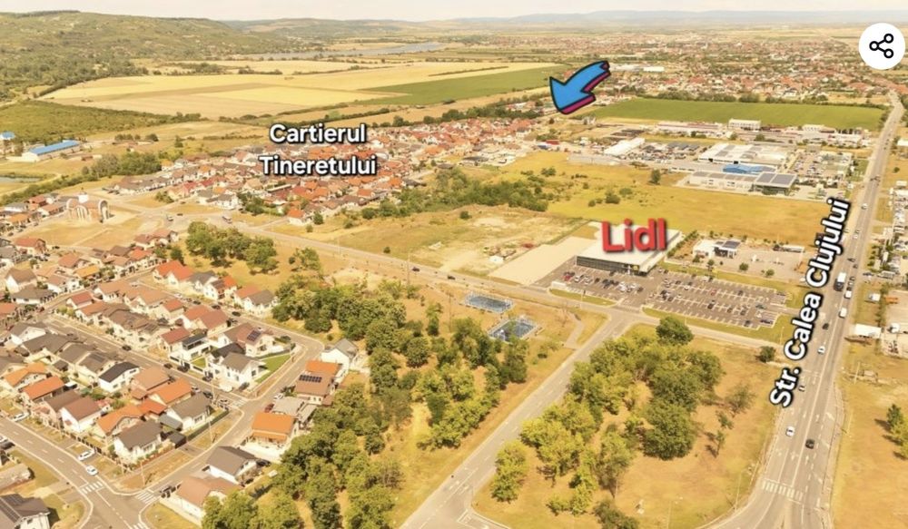 Teren intravilan Oradea 425mp 17,5m front stradal Toate Utilitățile