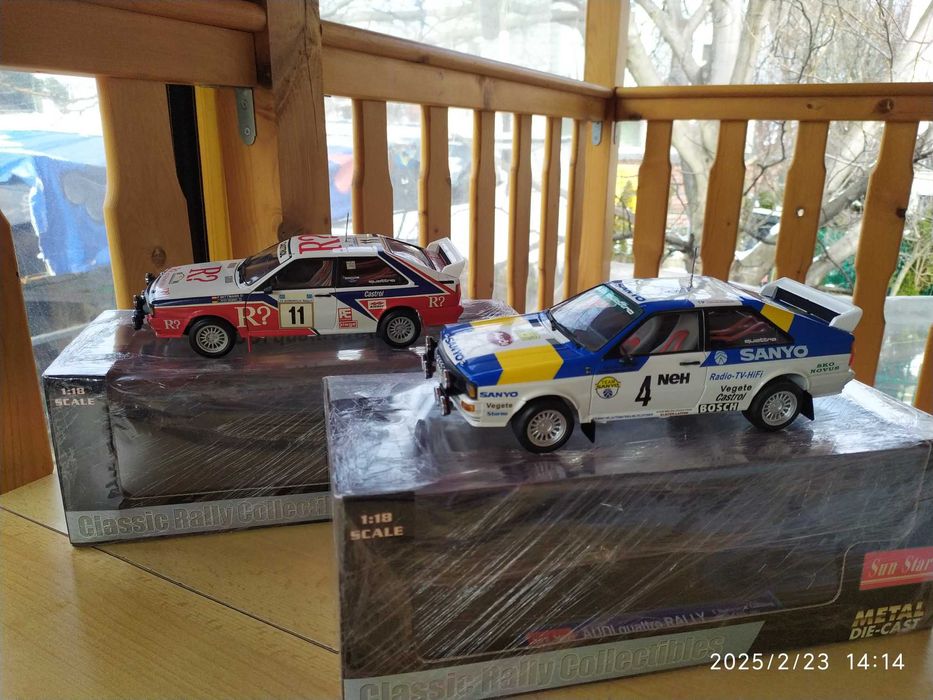 1:18 Метални модели на Audi Quattro Rally - Sun Star
