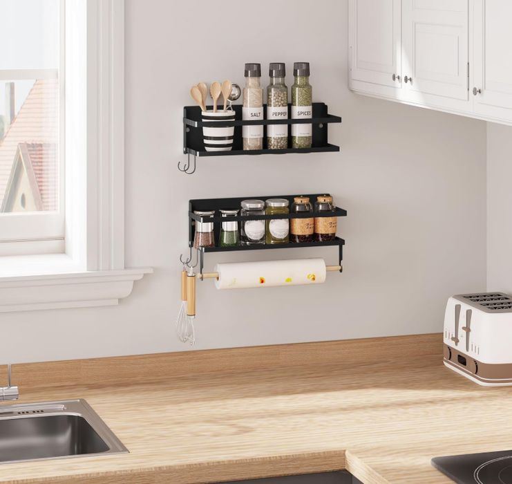 Комплект от 2 метални стенни рафта