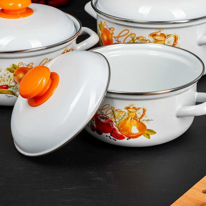 Eмайлиранa тенджерa + капак, 3 литра