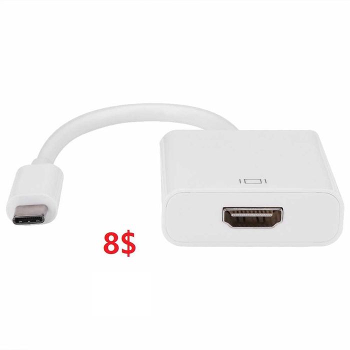 USB 3.1 Тип C к HDMI/DP 4К HDTV цифровой кабель-адаптер конвертер