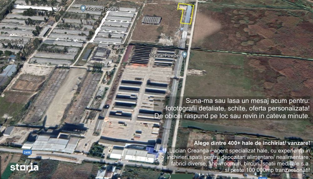 Hala de la 300mp la 1844mp, zona Fiterman Tomesti