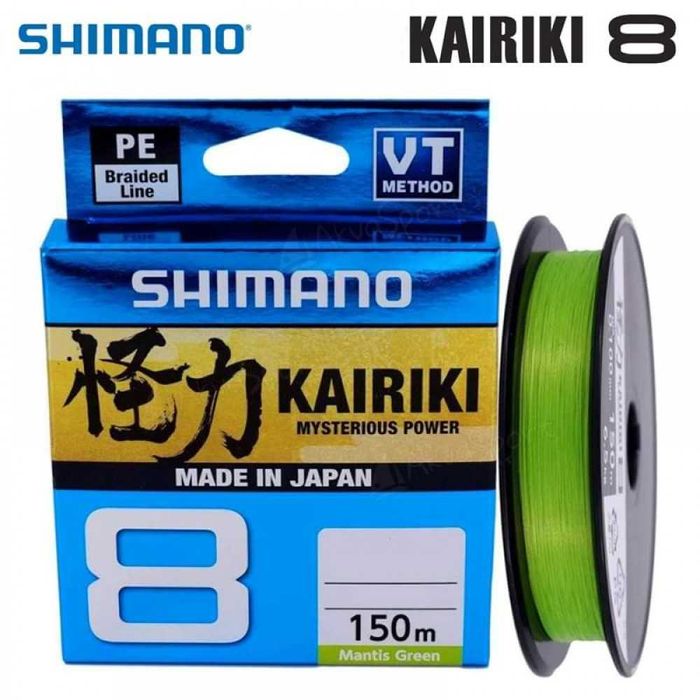 Промо SHIMANO Kairiki 8 Mantis Green или Yellow - 150m - Плетено влакно