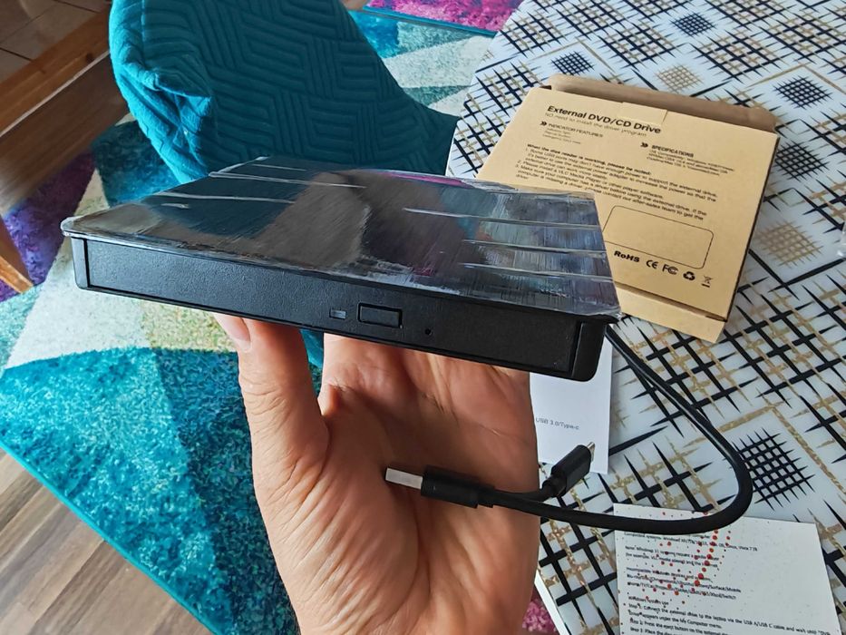 Unitate externă DVD/CD USB 3.0 – testată, perfect funcțională, cu cutie și folie