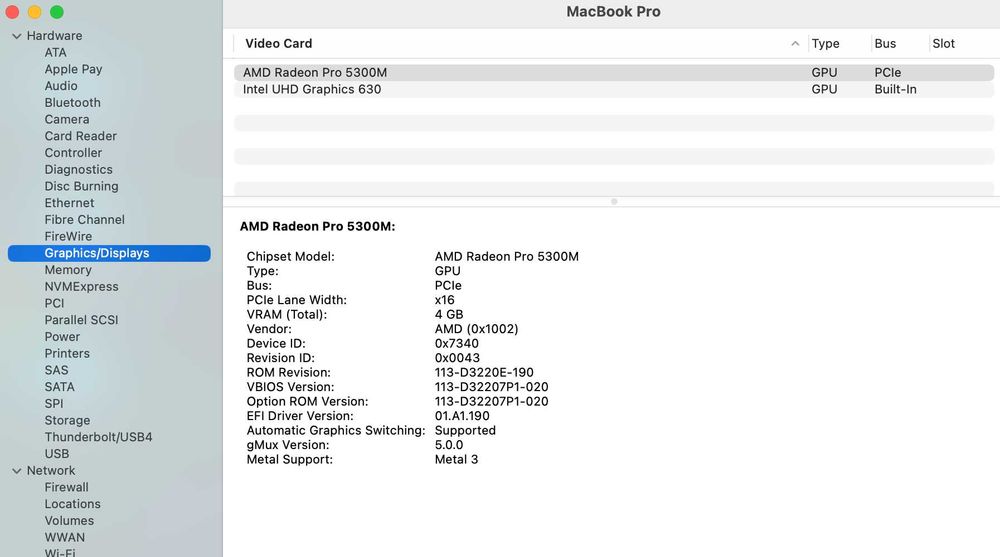 16' Macbook Pro 2019, 32GB RAM, 512GB SSD, Intel i-7