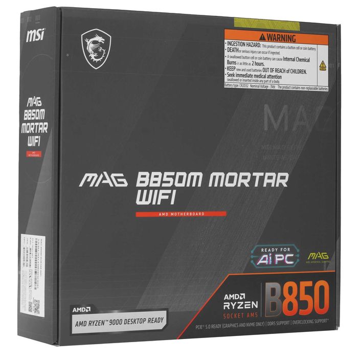 - Материнская плата MSI MAG B850M MORTAR WIFI