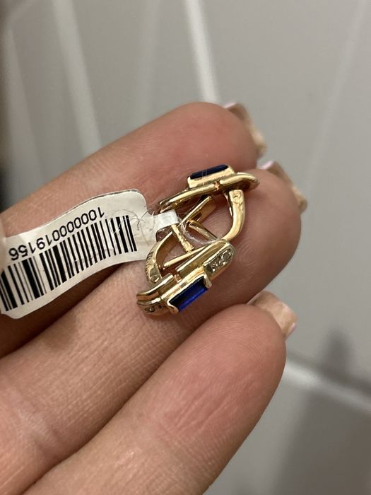 Серьги  красное золото 585