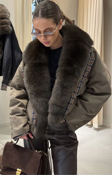 Пуховик с натуральным мехом