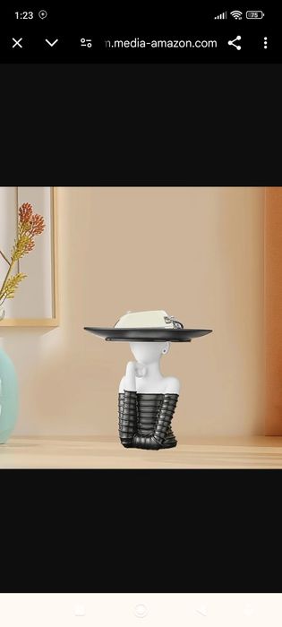 Статуя женщины с подставкой для хранения ключей, современное украшение