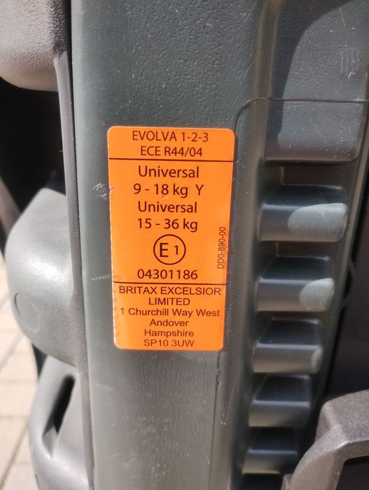 Детско столче за кола Britax Römer Evolva 123 (9 м. - 12 г.) 9 - 36 кг.