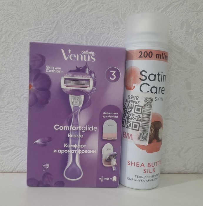 Новый оригинальный набор для бритья Gillette Venus + Гель Satin Care