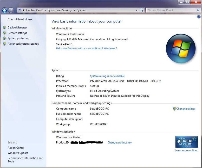 HP Compaq 6000 Pro + Монитор Samsung 940NW 19 inch