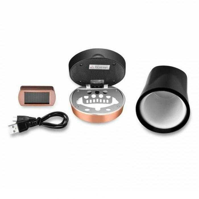 Пепелник за автомобил / кола с диод, USB зареждане и вградена запалка