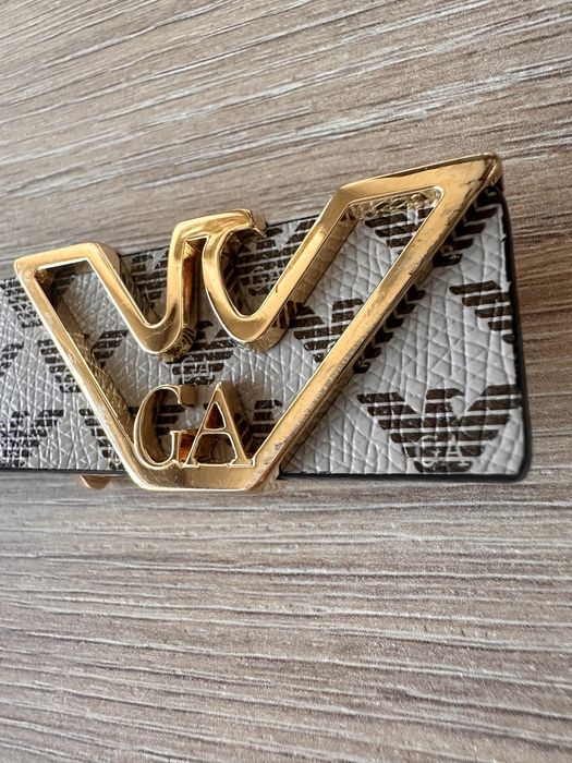 Колан Emporio Armani - Златно и бежово