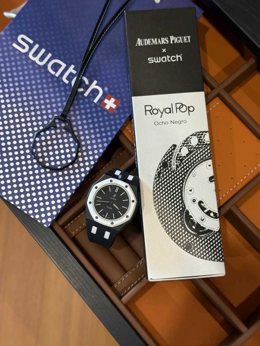 Ceas Audemars Piguet AP X Swatch Royal Pop Premium+bratara cadou