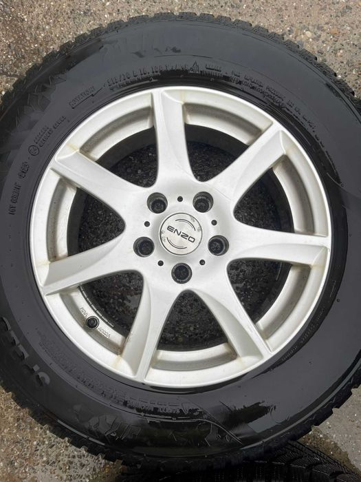 Set jante aliaj R16 5x114,3 cu anvelope de iarna 215 70 R16 Semperit