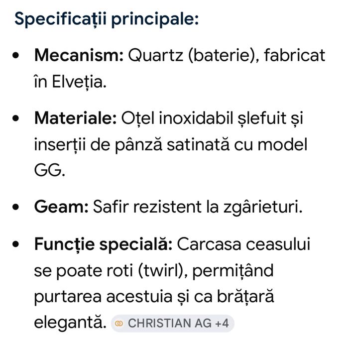 Vand/schimb Ceas Gucci Original Nou