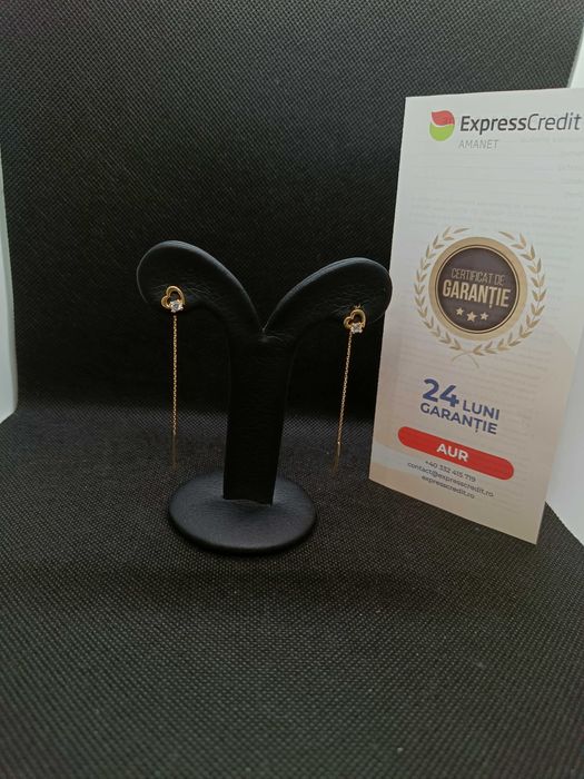 Cercei aur 14K 1.36g (Ag16 Moldova b33249.6) - Garantie 2 ani!