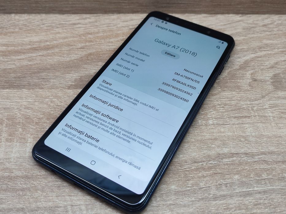Samsung Galaxy A7 (2018) 64GB 4GB RAM Blue IMPECABIL oferta 299 lei