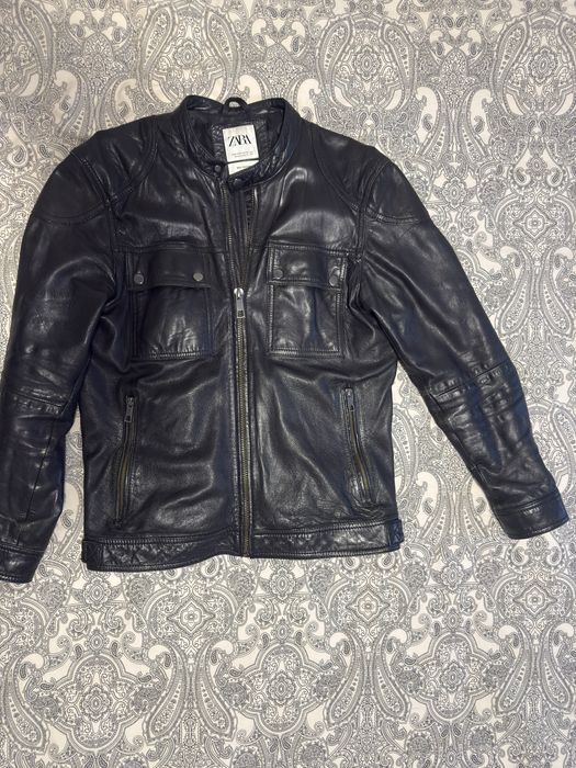 Zara яке естествена кожа