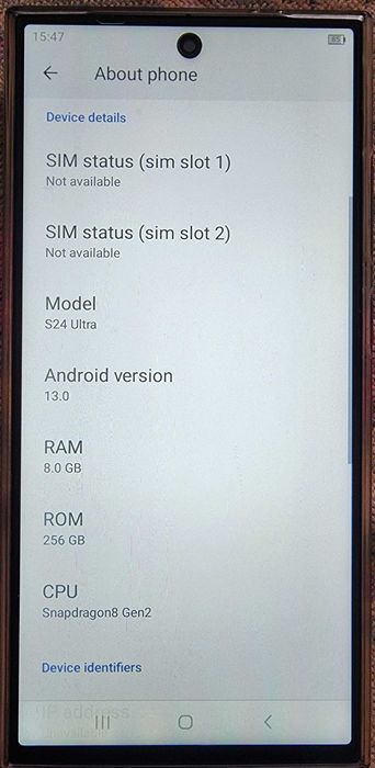 Smartphone  S24 Ultra , 8 / 256 GB, Global version