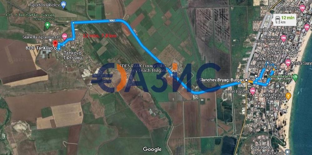 Парцел в УПИ, с. Тънково, Общ. Несебър, България-2400 кв. м.66400 евро