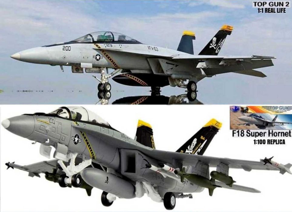 Macheta avion metalica F/A-18F VFA-103 Super Hornet Pirate Ghost