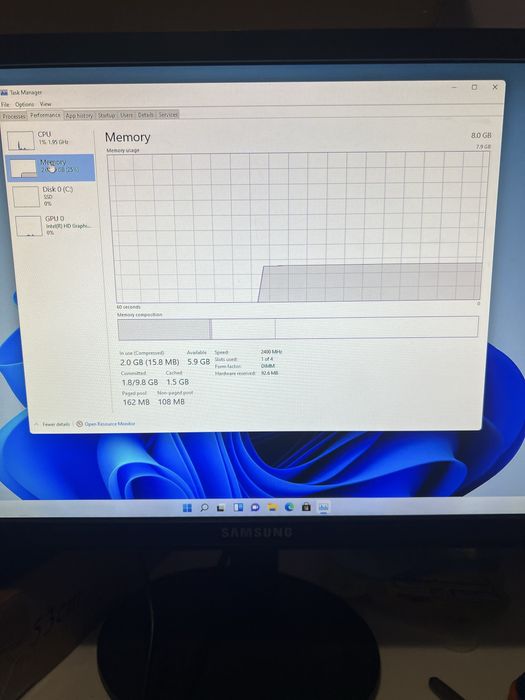 Vand pc thinkpad i5 a7 gen + monitor samsung