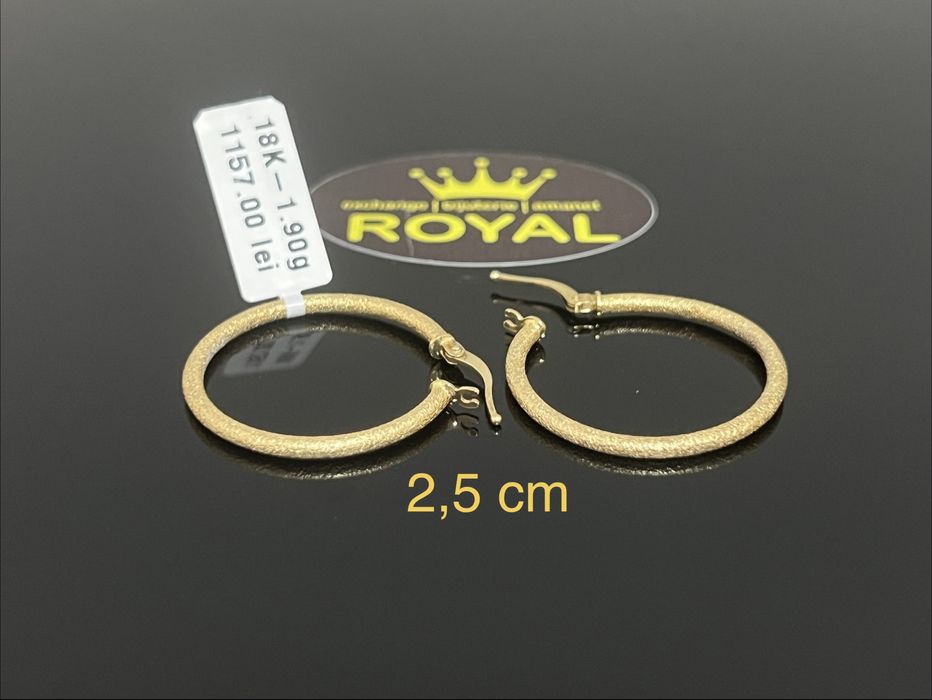 Bijuteria Royal CB : Cercei dama aur 18K 750  1,90 grame