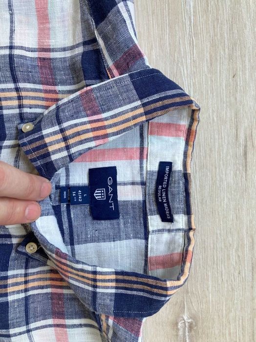 GANT 100% Linen shirt мъжка ленена риза лен размер L