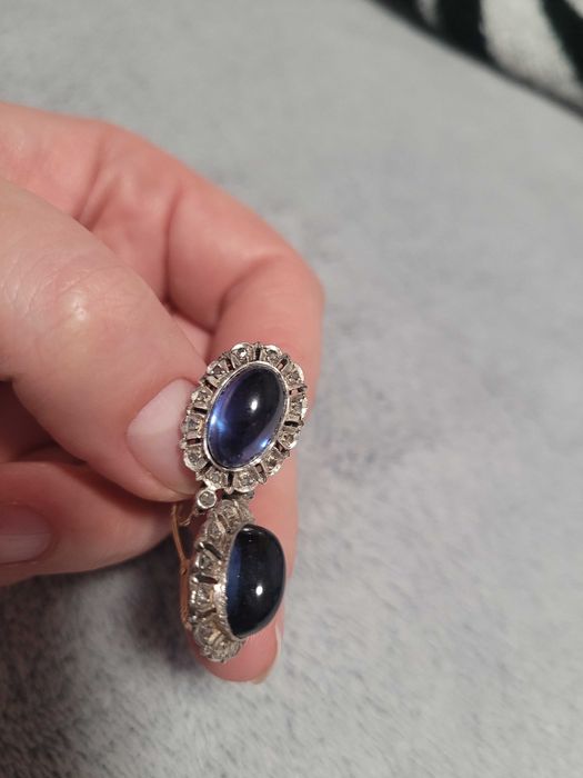 Cercei ANTURAJ , Safir si diamante