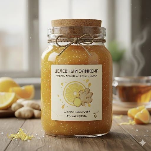 Лимон с Имбирём перетёртый