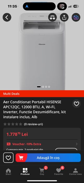 Aparat aer conditionat portabil Hisense