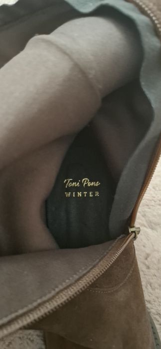 Cizme  piele întoarsă maro Tony Pons