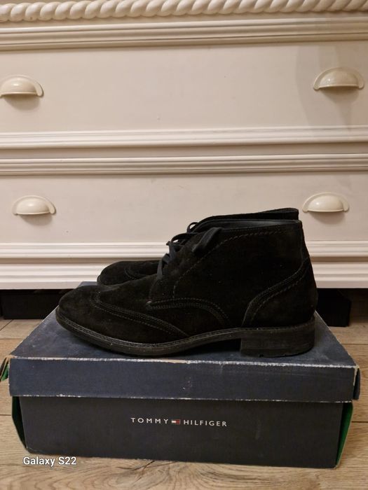 Ботинки замшевые, черные