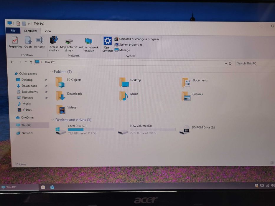 лаптоп Acer, 120 ssd, 8Gb RAM, Hdd