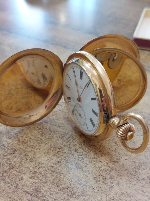 Златен 14К JWC/IWC Pocket watch