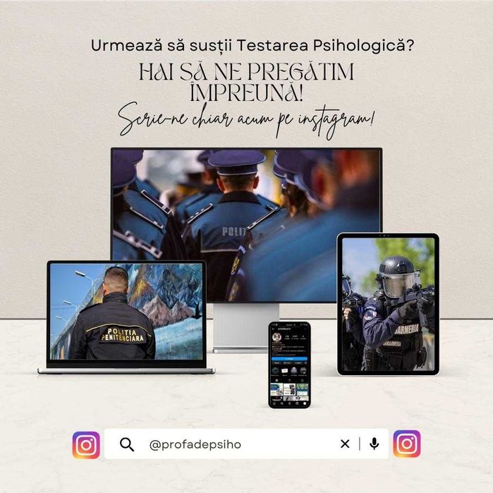 Oferim meditatii pentru ADMITERE la Testarea Psihologica