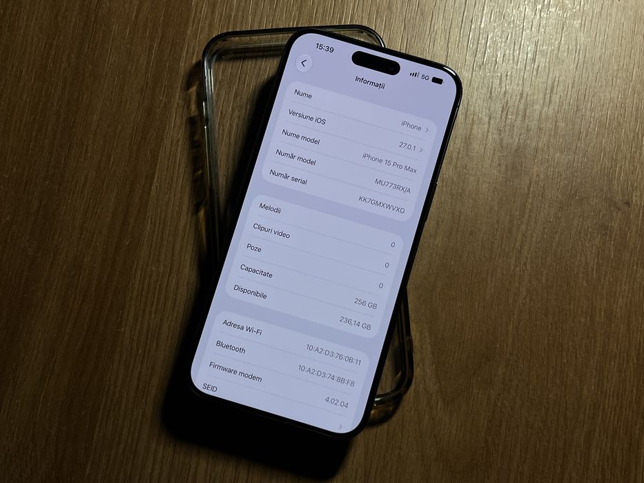 iPhone 15 Pro Max 256 GB Black Titanium Negru