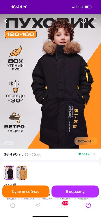 Пуховик на мальчика