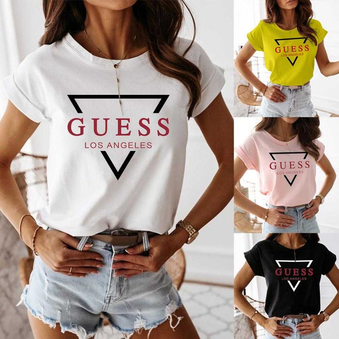 Тениска GUESS принт. Размери и цветове